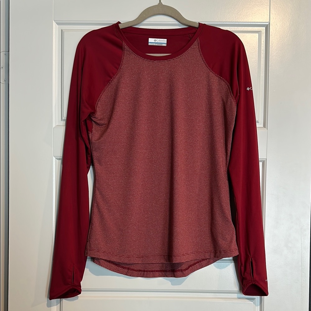 ☀️ Columbia Merlot Long Sleeve Shirt with Omni-wick Technology